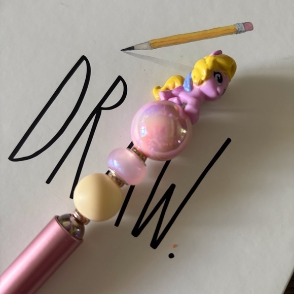 My Little Pony Other - My Little Pony: Dazzle Feather handmade beaded pen